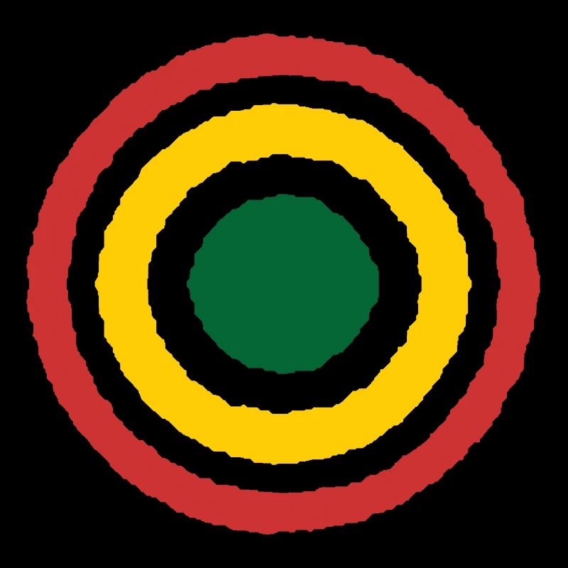 Conception abstraite de cercle Reggae concentrique