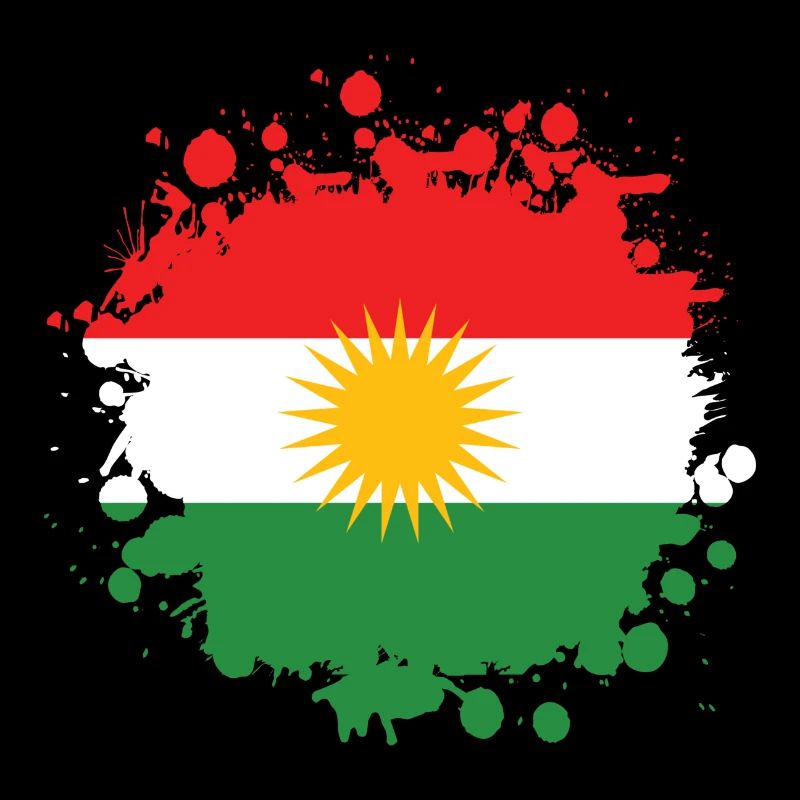 Conception de drapeaux Splash Kurdistan