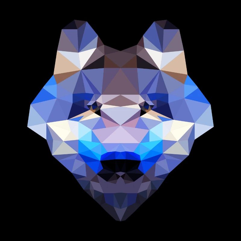 Schönes Wolf-Polygon-Design