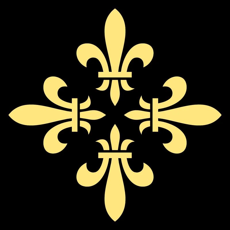 Lily Blossom Cross Pattern ORNAMENT - Vector