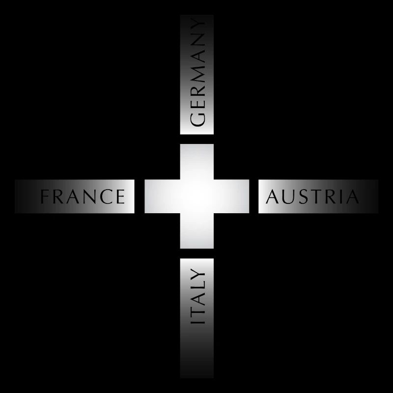 Schweizerkreuz und Nachbarländer