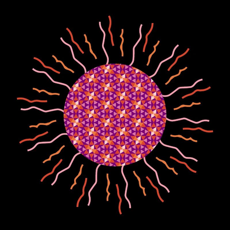 Mandala soleil rose