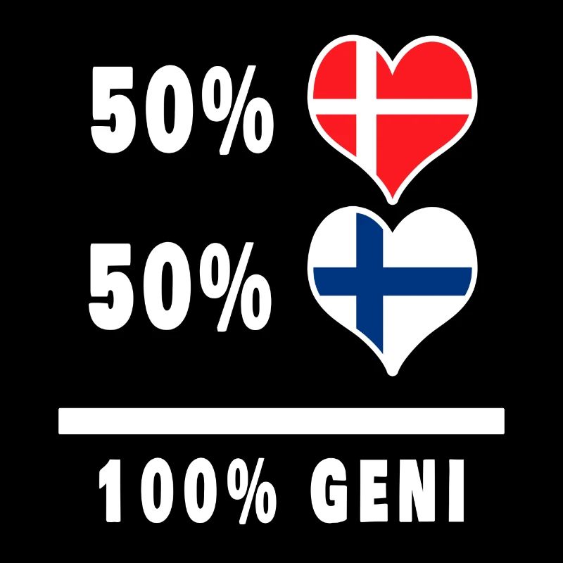 Finlande et Danemark 100% drapeau de génie