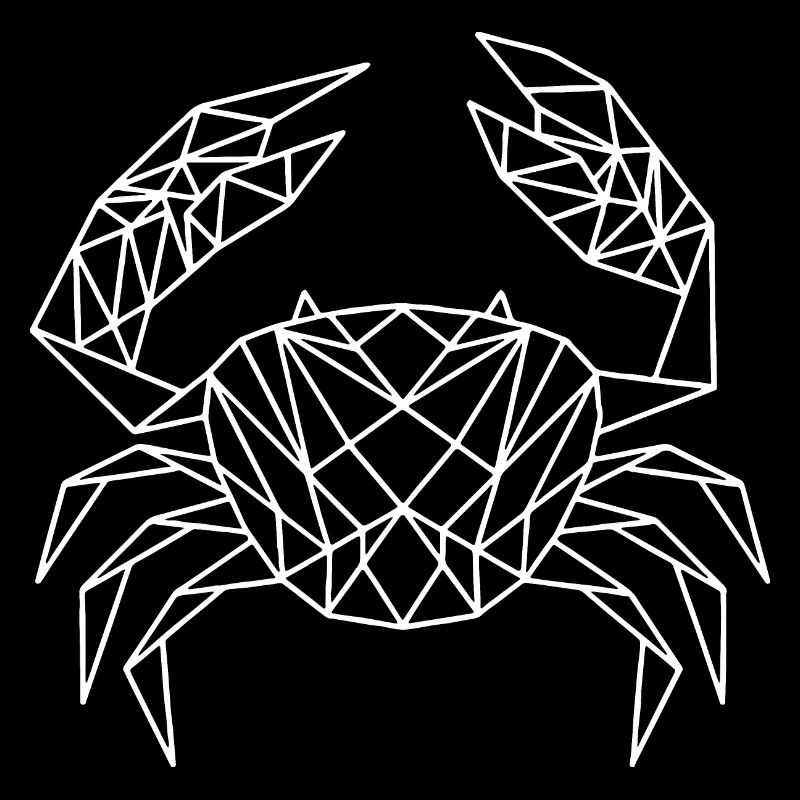Geometric Crab - Krabbe geometrisch - white