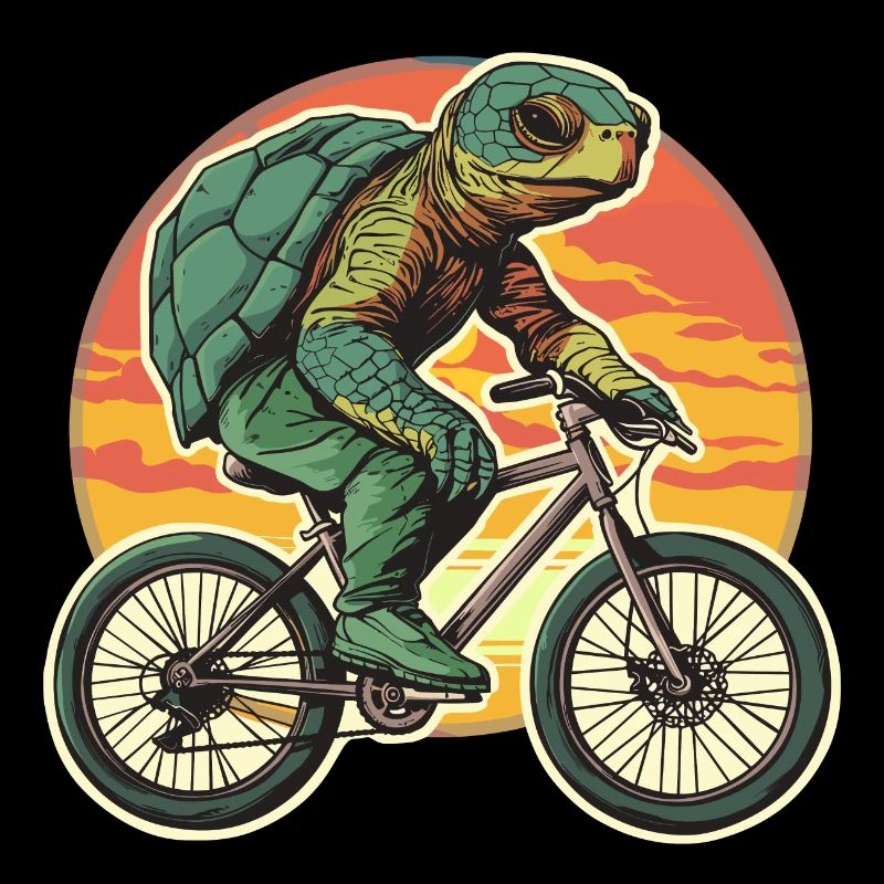 Turtle Bicycle Cyclist Tortoise