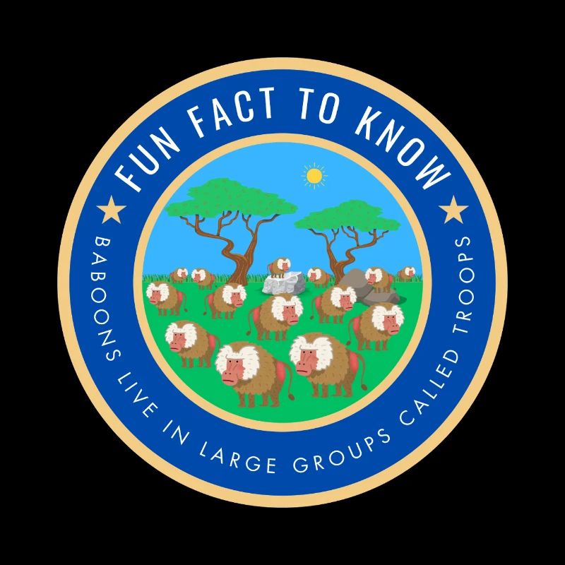 Baboons live in large groups called troops