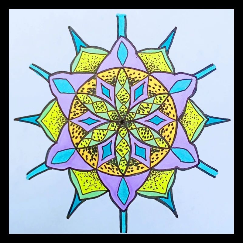 Colorful Mandala Pattern for Creative Clothing
