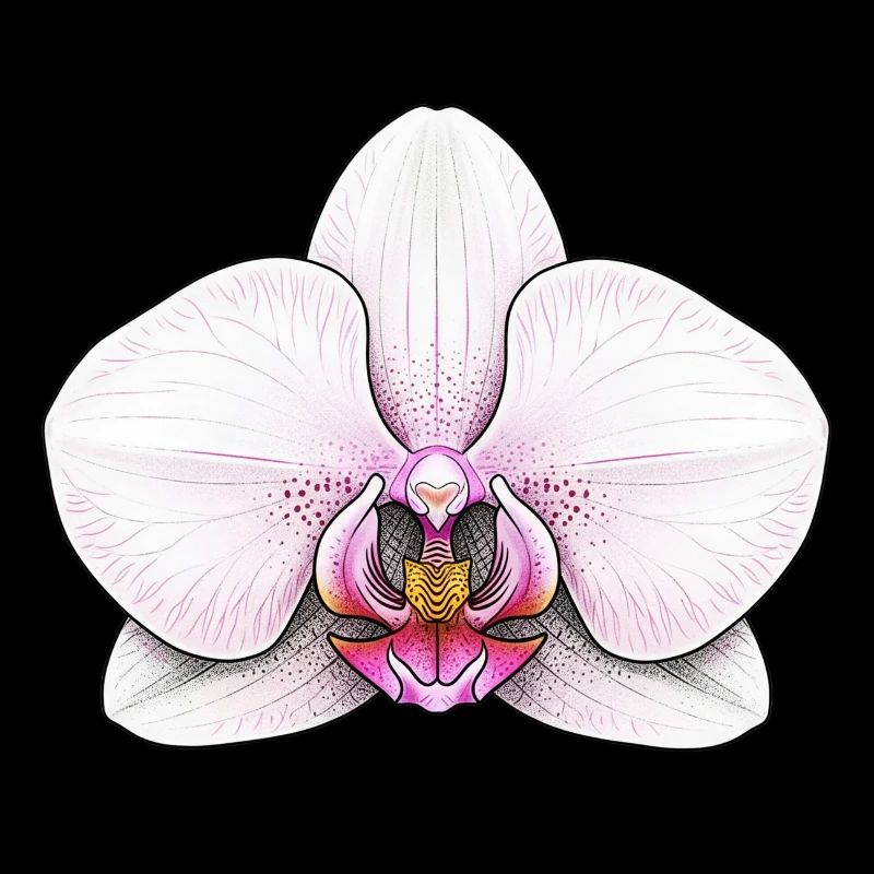 Illustration d’orchidée élégante pour la mode