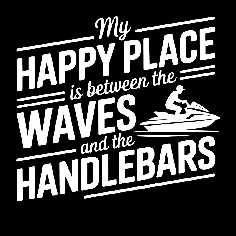 Between Waves & Handlebars Jetski Quote 