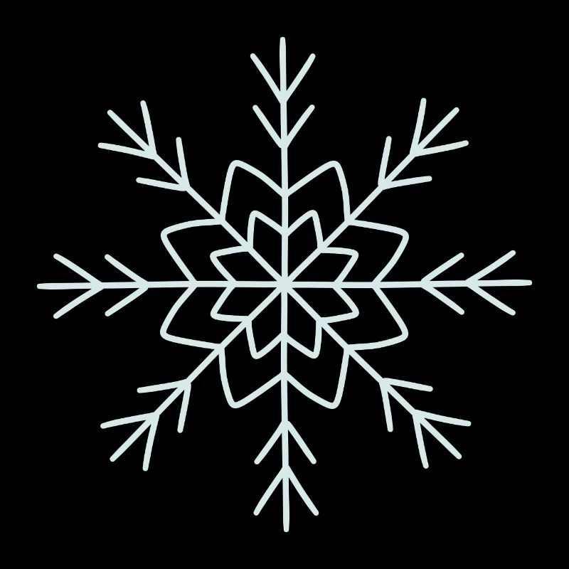 Conception artistique complexe de ligne de flocon de neige