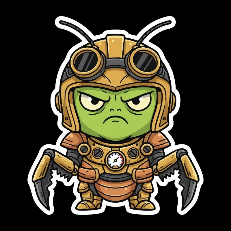 Locust Engineer Steampunk Armor Brass