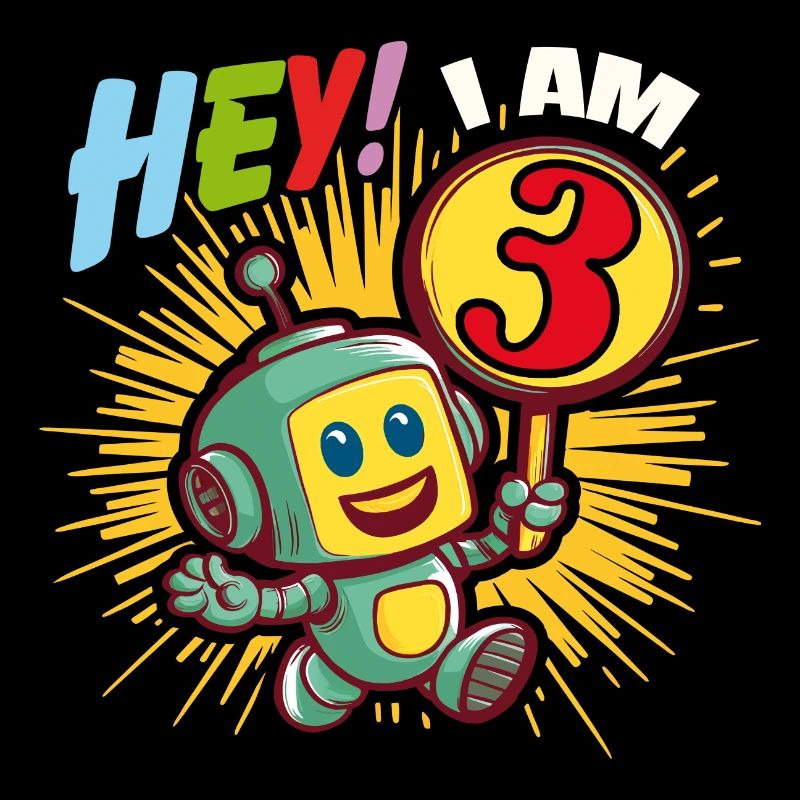 Three Year Old Little Robot Hello I'm 3