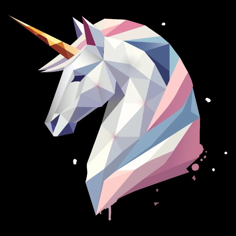 Licorne géométrique – Élégance moderne