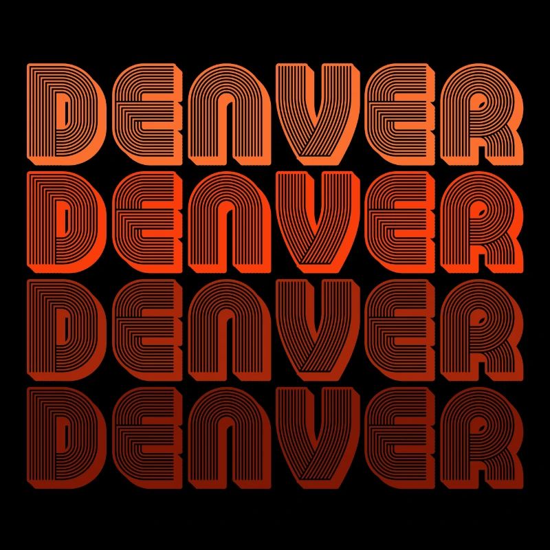 Denver Gradient Retro Pattern