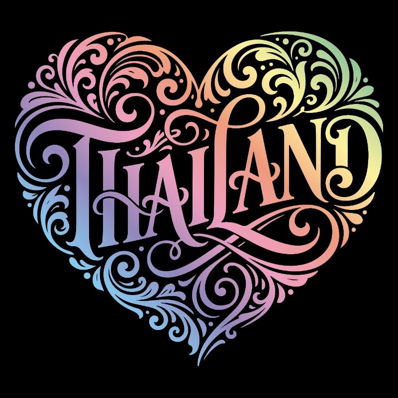 Cœur Thaïlandais Coloré