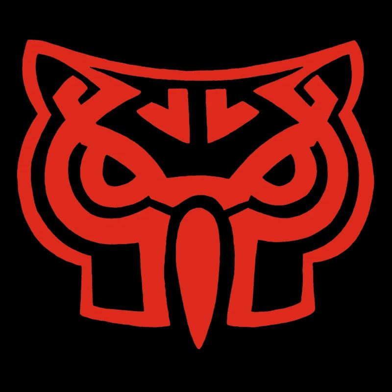 Red owl head