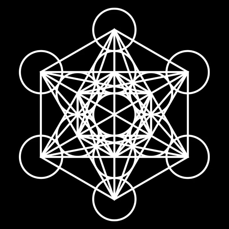 metatron cube white Würfel Geschenkidee