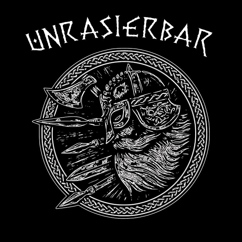 Bartträger Bart Wikinger Lustig Spruch Unrasierbar