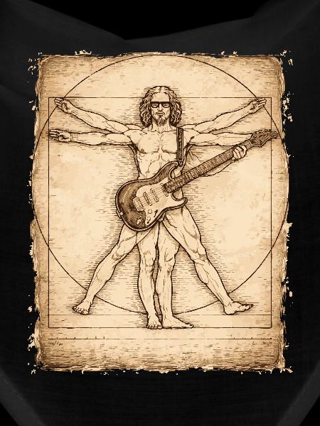 Vitruvian Rocker Guitarist Design