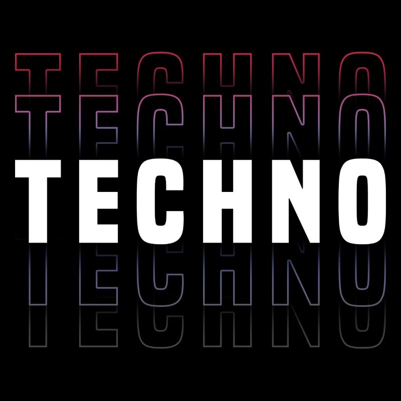 Futuristisches Techno-Design mit Neonfarben