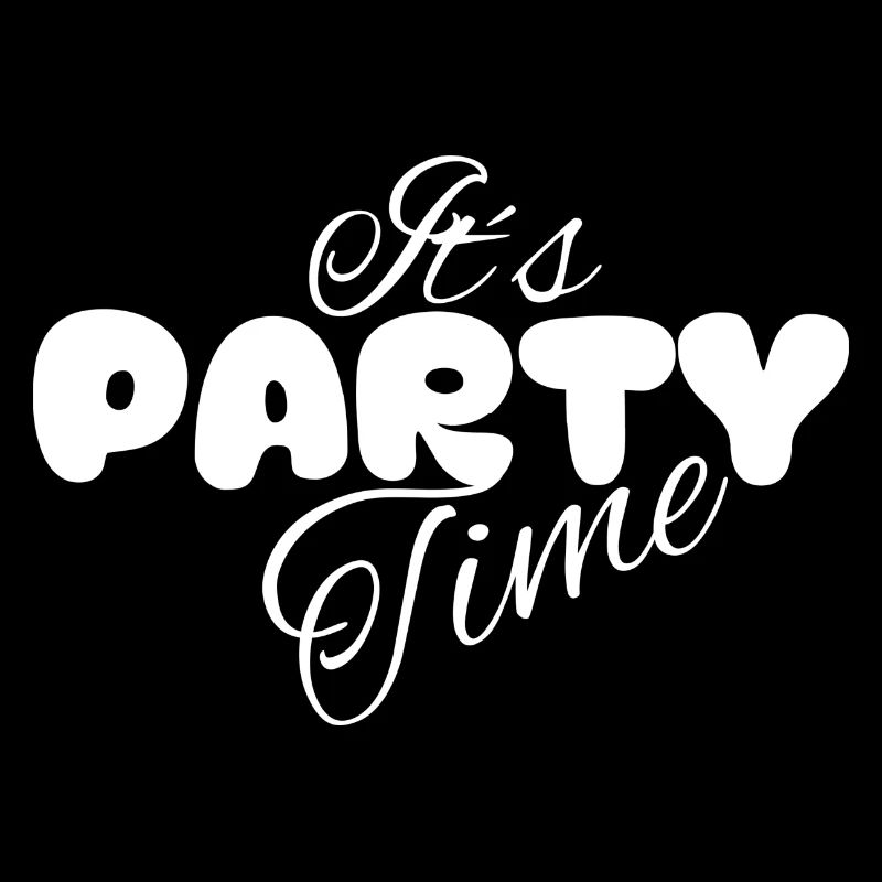 Its Party Time in white Design