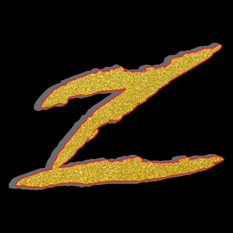 Goldener Z-Buchstabe