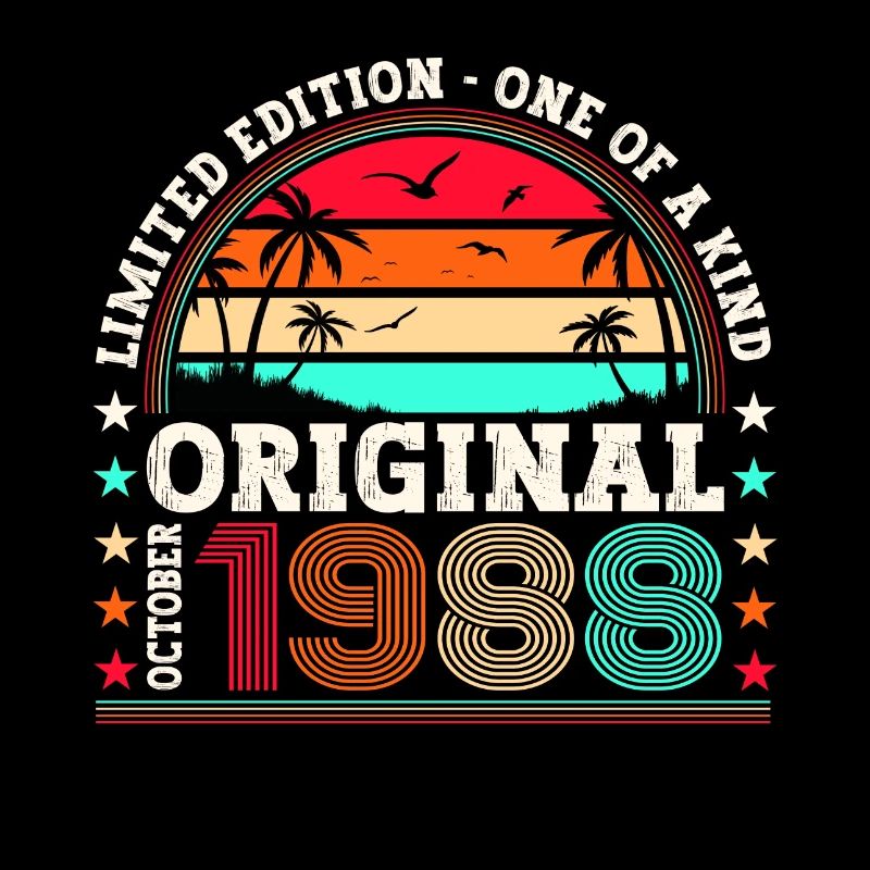 Original Octobre 1988 34th Birthday Gift Cool