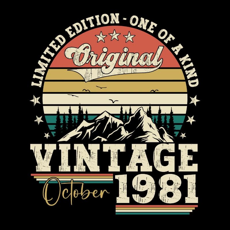 Original Oktober 1981 41. Geburtstag Geschenk Cool