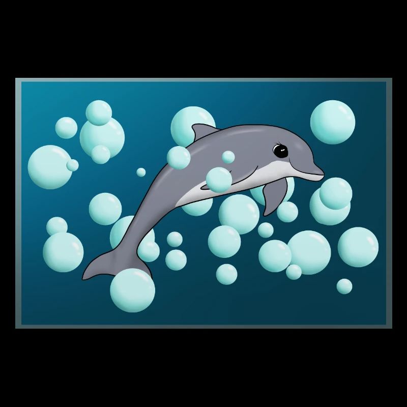 DOLPHIN AND BUBBLES