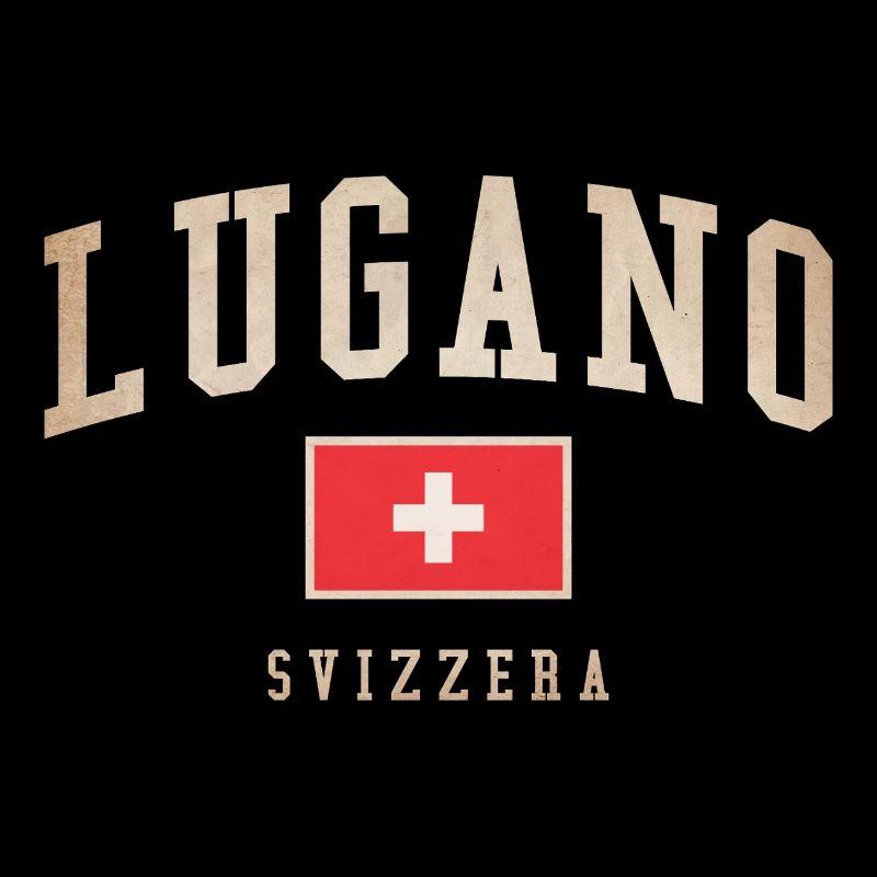 Emblème du drapeau suisse de Lugano