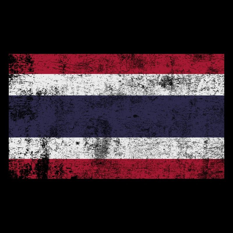 Drapeau Thaïlande Drapeau Grunge Rétro Vintage