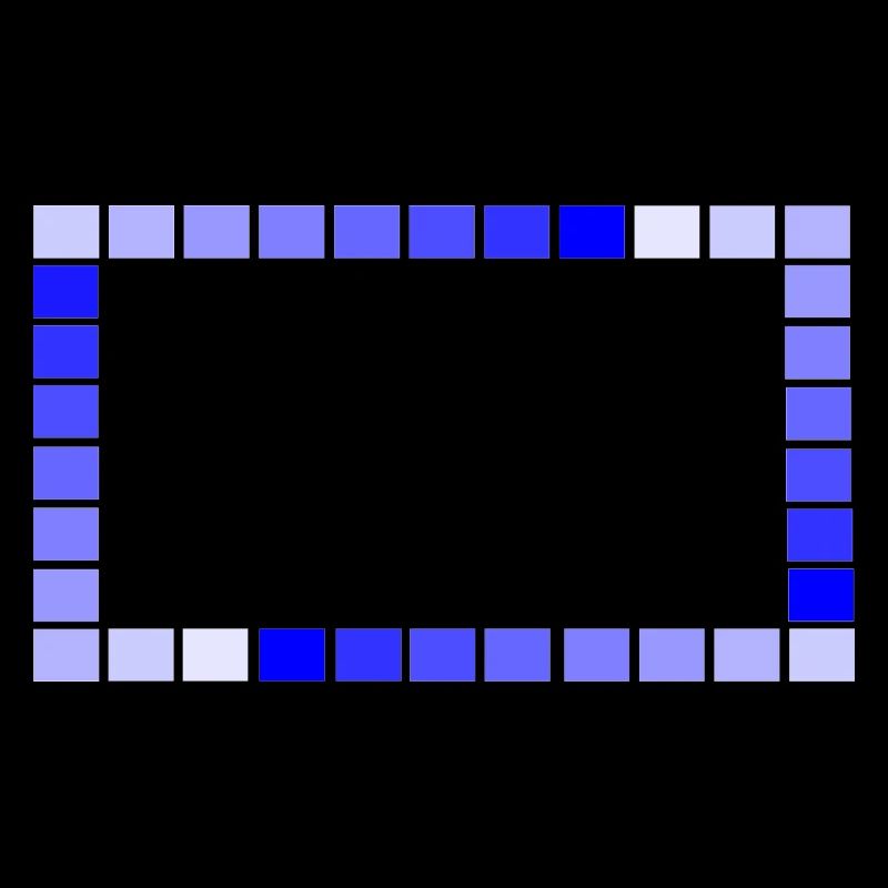 Game - Retro Frame Blue Squares Tiered