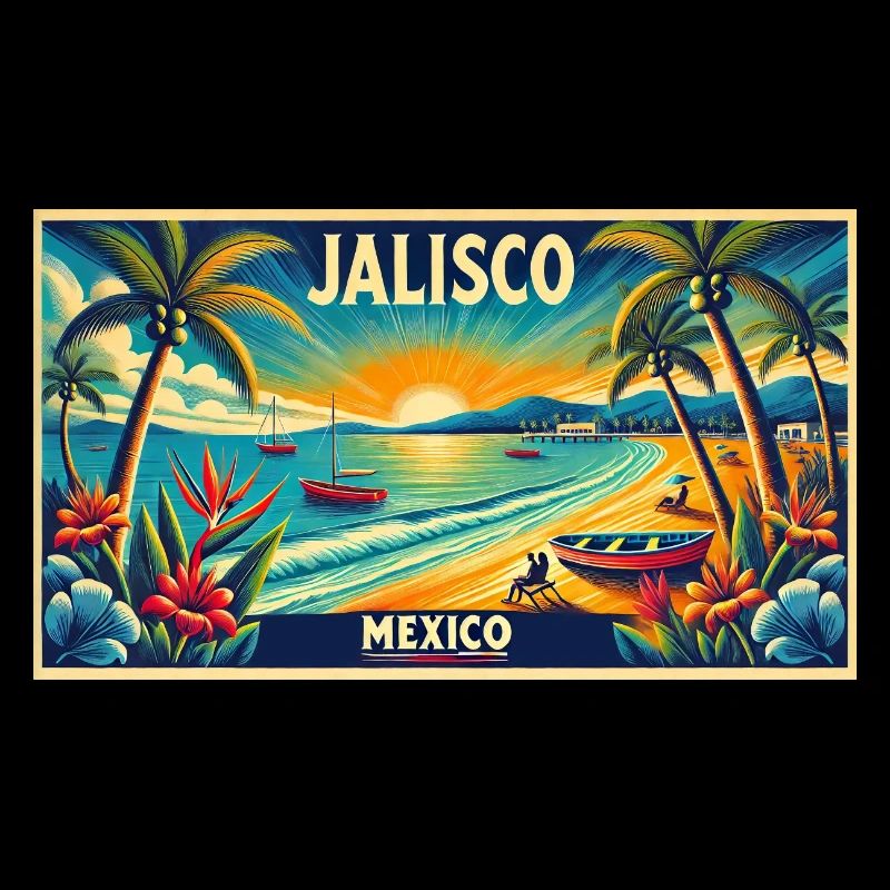 Jalisco Mexico beach palm design