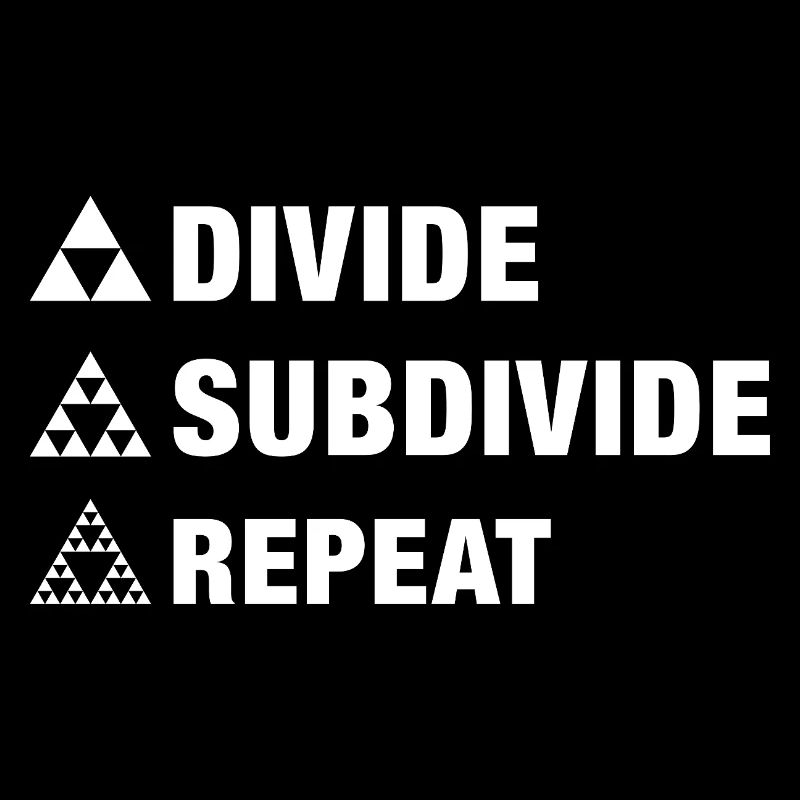 triangle fractal geometry divide subdivide repeat