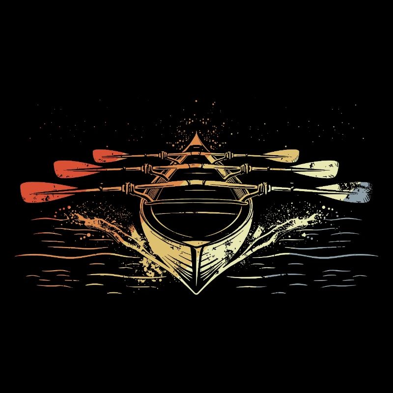 Rameur de course look vintage