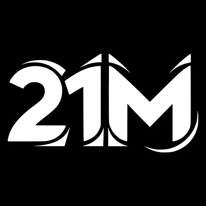 21M Bitcoin Supply Limit Minimal Lettering