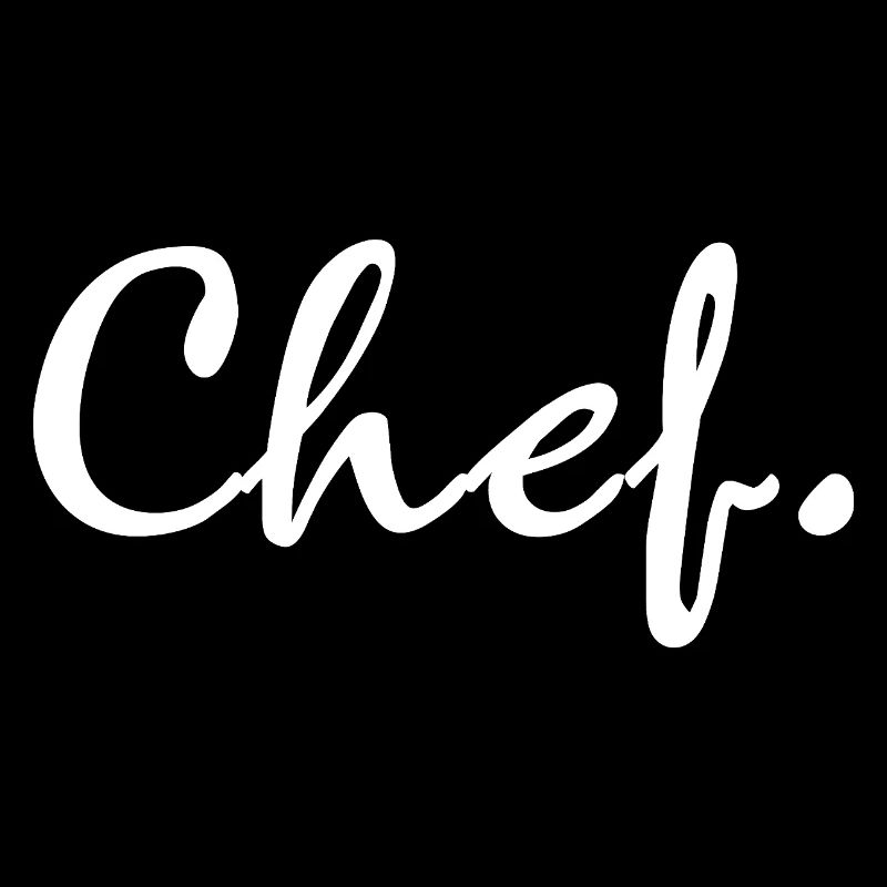 Chef Typography Word Text Culinary Gift