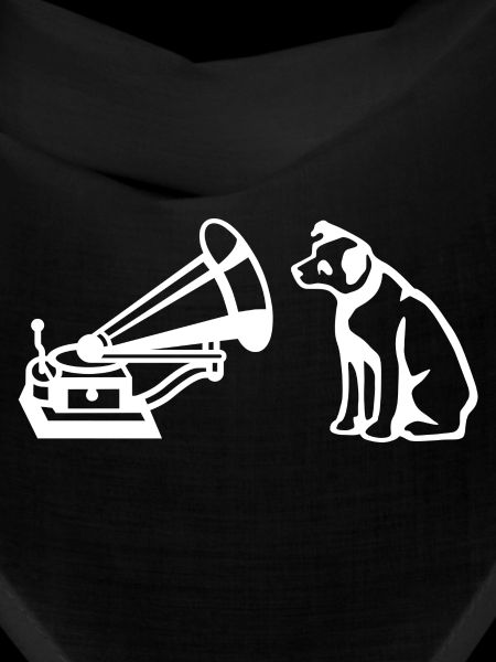 His Master's Voice Logo White
