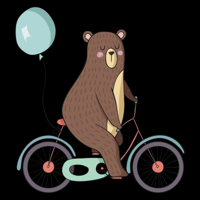 Bear on a bicycle