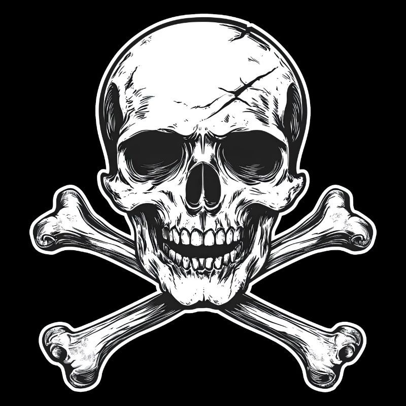Skull and bone cross
