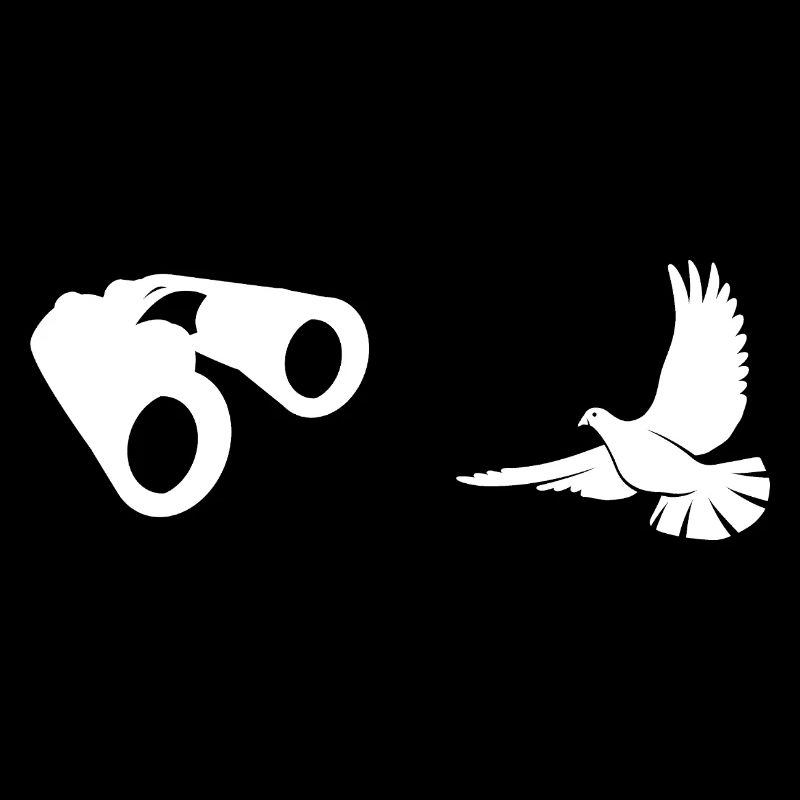 Minimalist Bird Watching Silhouette