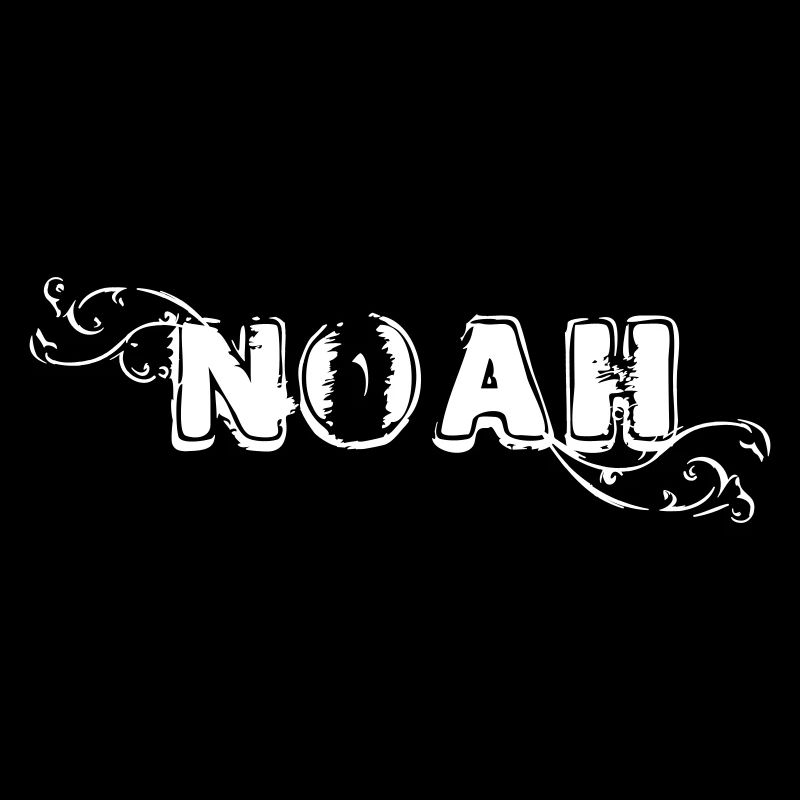 Lettrage NOAH décoré de graphiques vectoriels