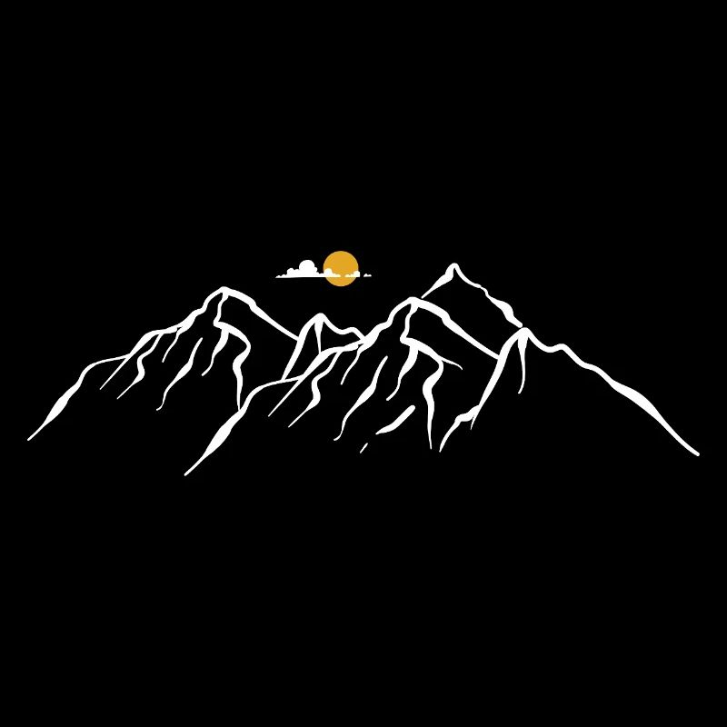 Minimalist Mountain Range Artwork