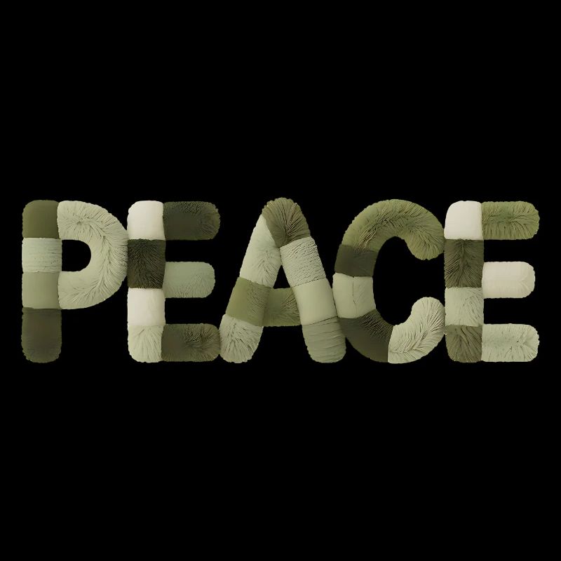 Modern Patchwork Peace Style Sticker