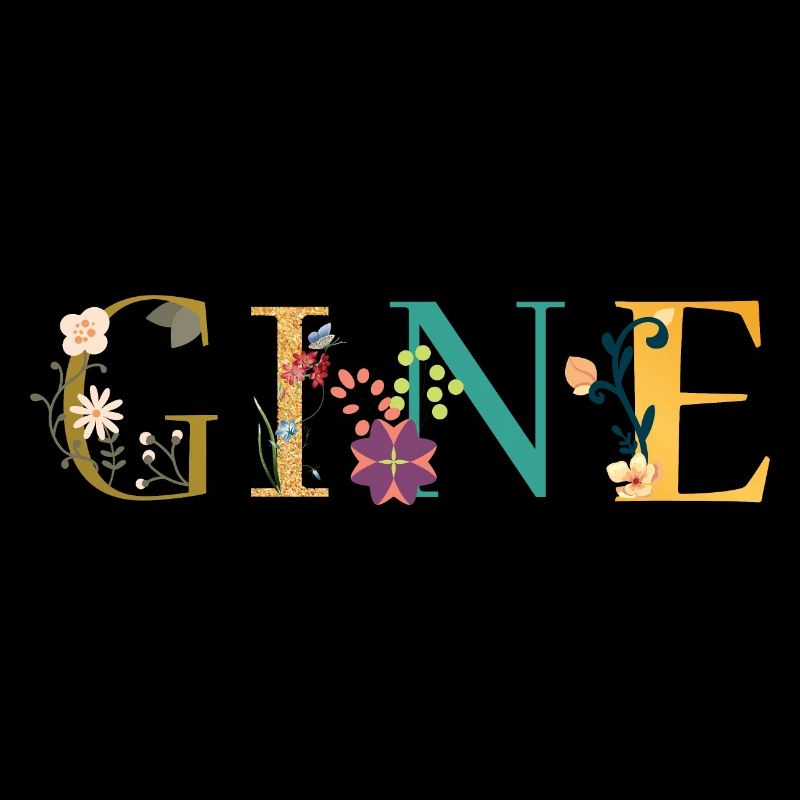 Nom GINE Orné de fleurs
