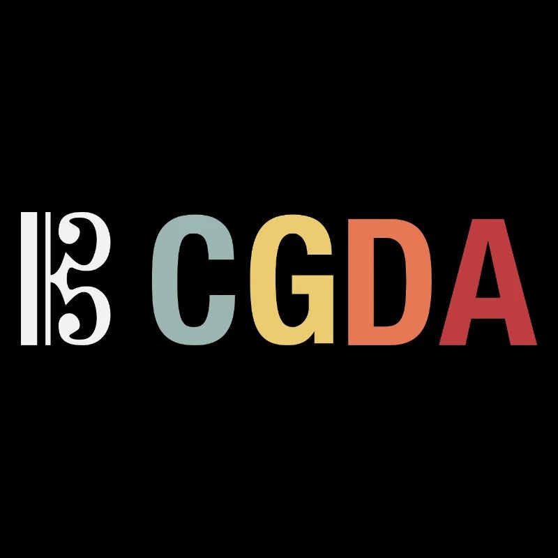 CGDA viola tuning string musician retro