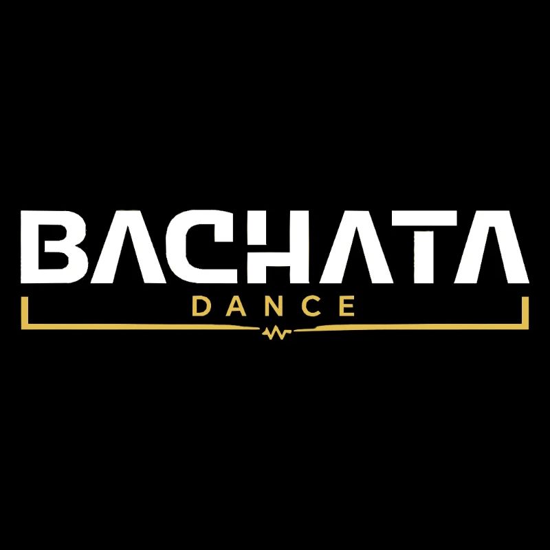 Logo de la danse bachata en or blanc - Danse latine