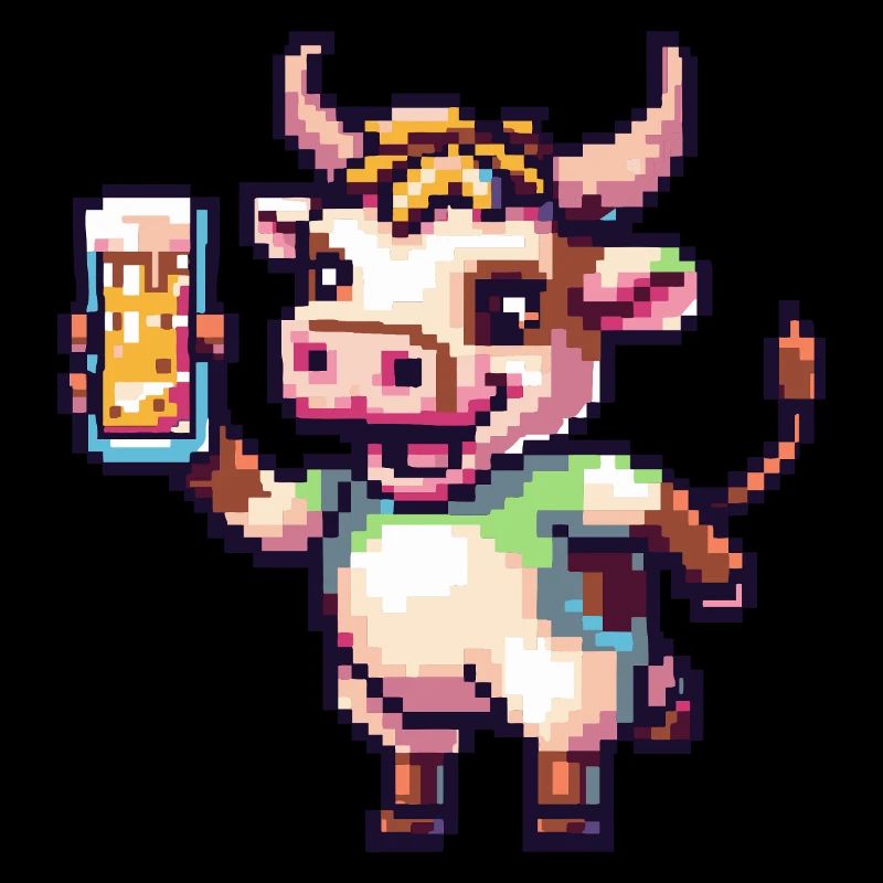 Cow Pixel Beer