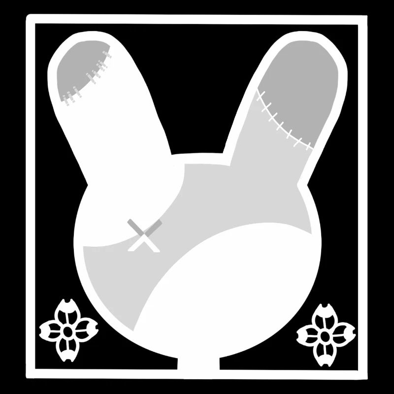 Silhouette du lapin-patchwork