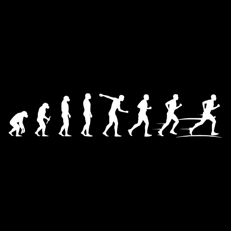 Evolution der Bewegung - Läufer Marathon 